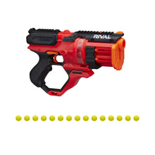 
                        
                          Load image into Gallery viewer, NERF Rival Roundhouse XX-1500 Red Blaster -- Clear Rotating Chamber Loads Rounds into Barrel -- 5 Integrated Magazines, 15 Rival Rounds
                        
                      