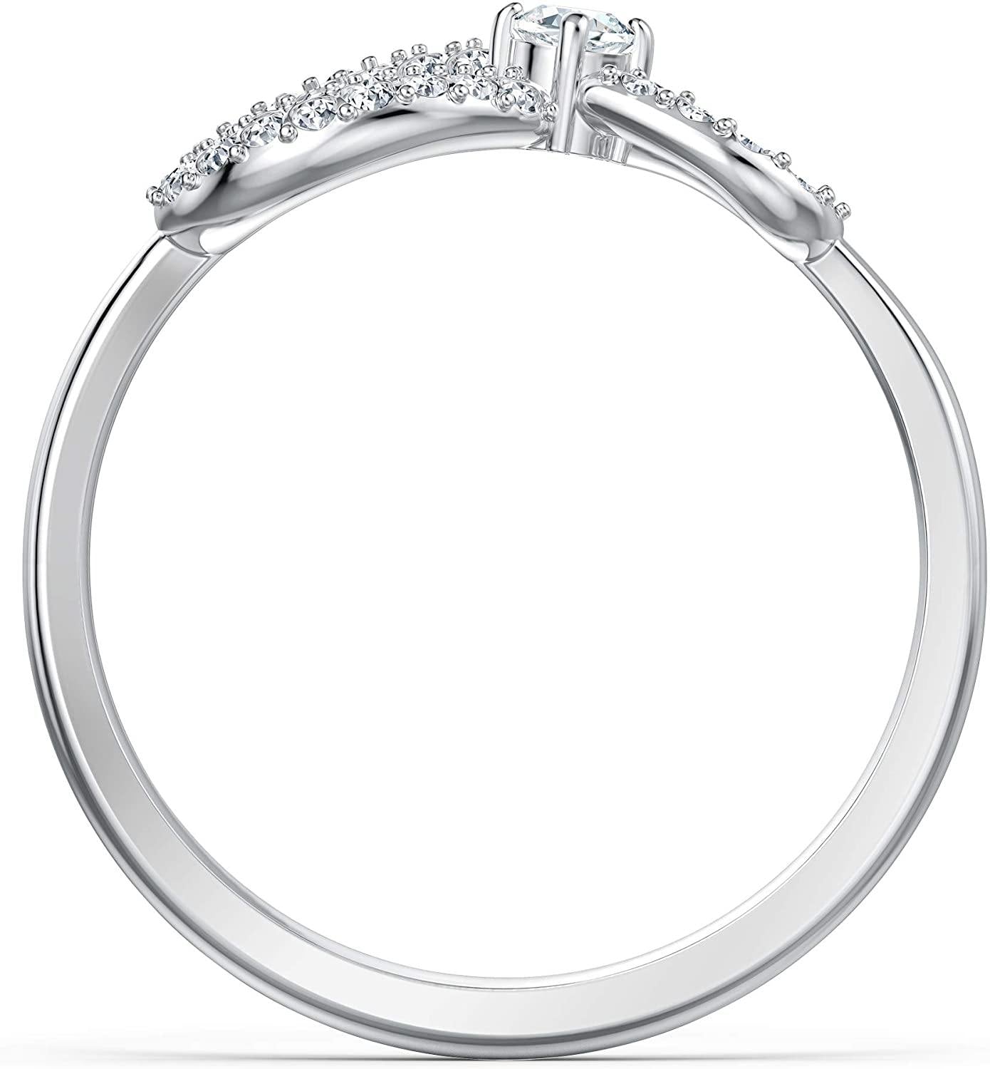 SWAROVSKI Women's Infinity Ring Collection, Rhodium Plated, Clear Crystals - JOY2ESpree