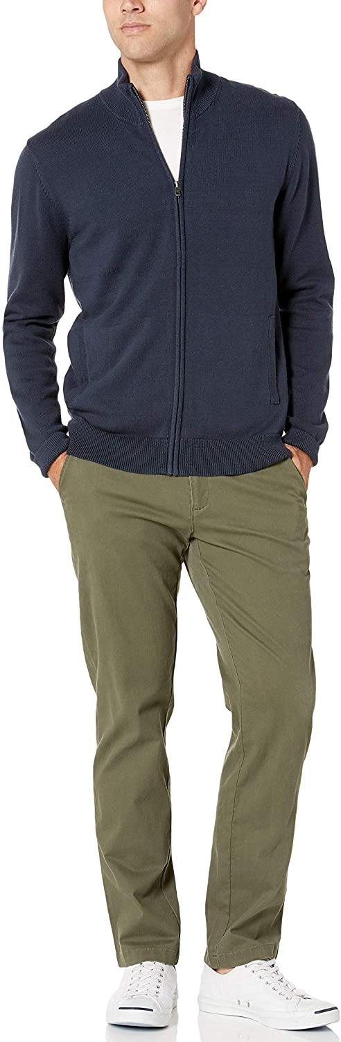 Amazon Essentials Men's Full-Zip Cotton Sweater