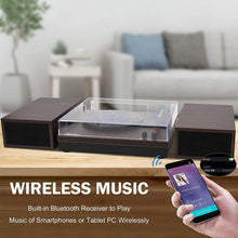 
                        
                          Muat gambar ke penampil Galeri, LP&amp;No.1 Retro Bluetooth Record Player with Stereo External Speakers - JOY2ESpree
                        
                      