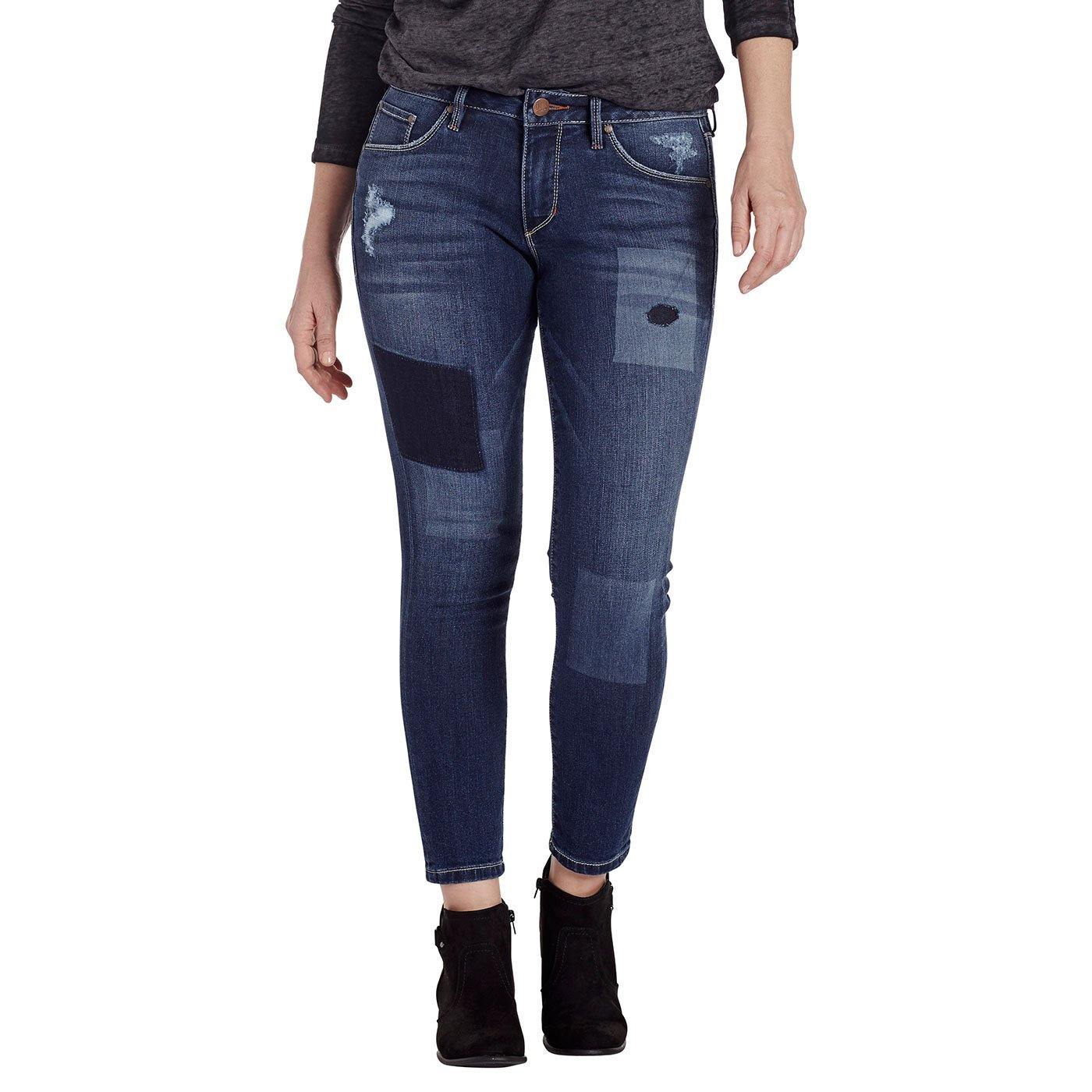 Jag Jeans Women's Mera Skinny Ankle Jean with Laser Detail in Platinum Denim