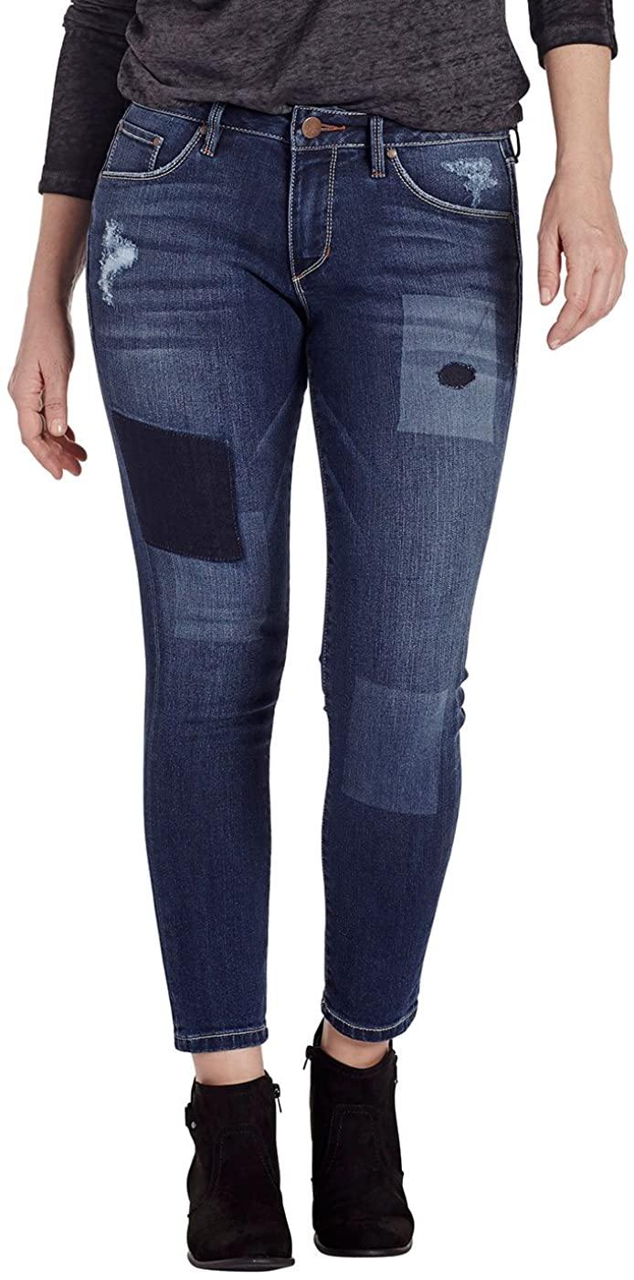 Jag Jeans Women's Mera Skinny Ankle Jean with Laser Detail in Platinum Denim