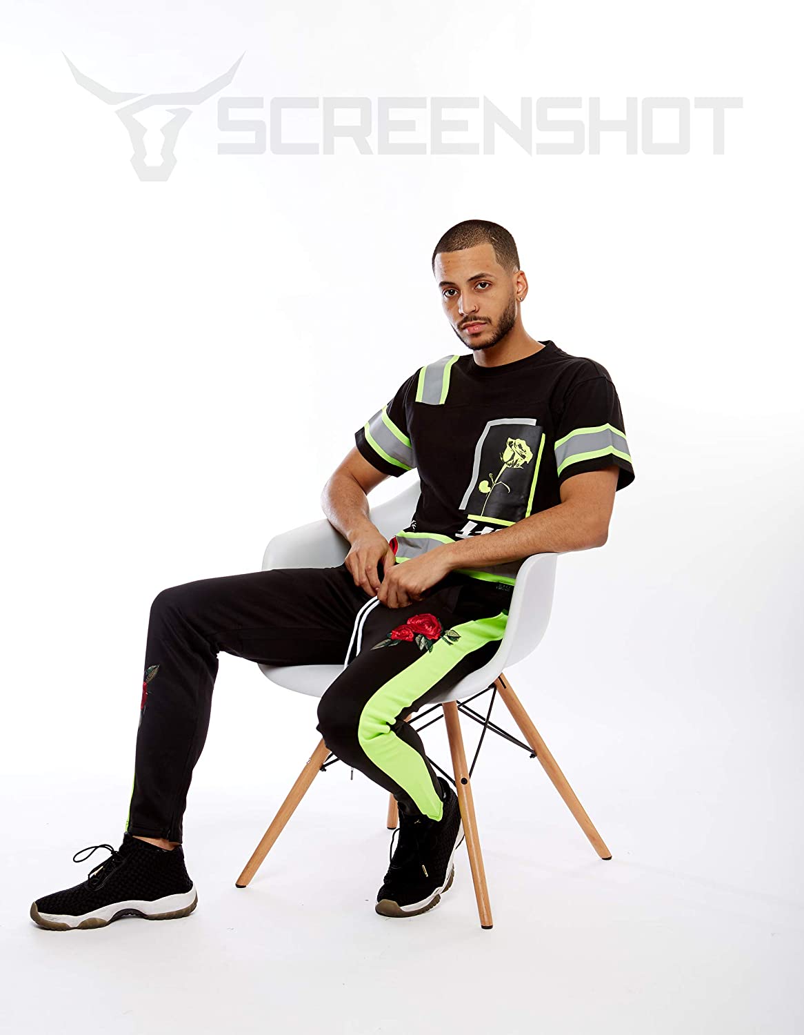 Screenshotbrand Mens Hip Hop Premium Slim Fit Track Pants