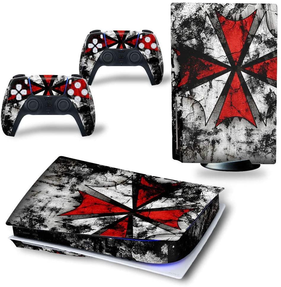 Mmoptop PS5 Skin Aven-GeRs for Playstation 5 Disc Version with Console and Dualsense Controller - Full Set - JOY2ESpree