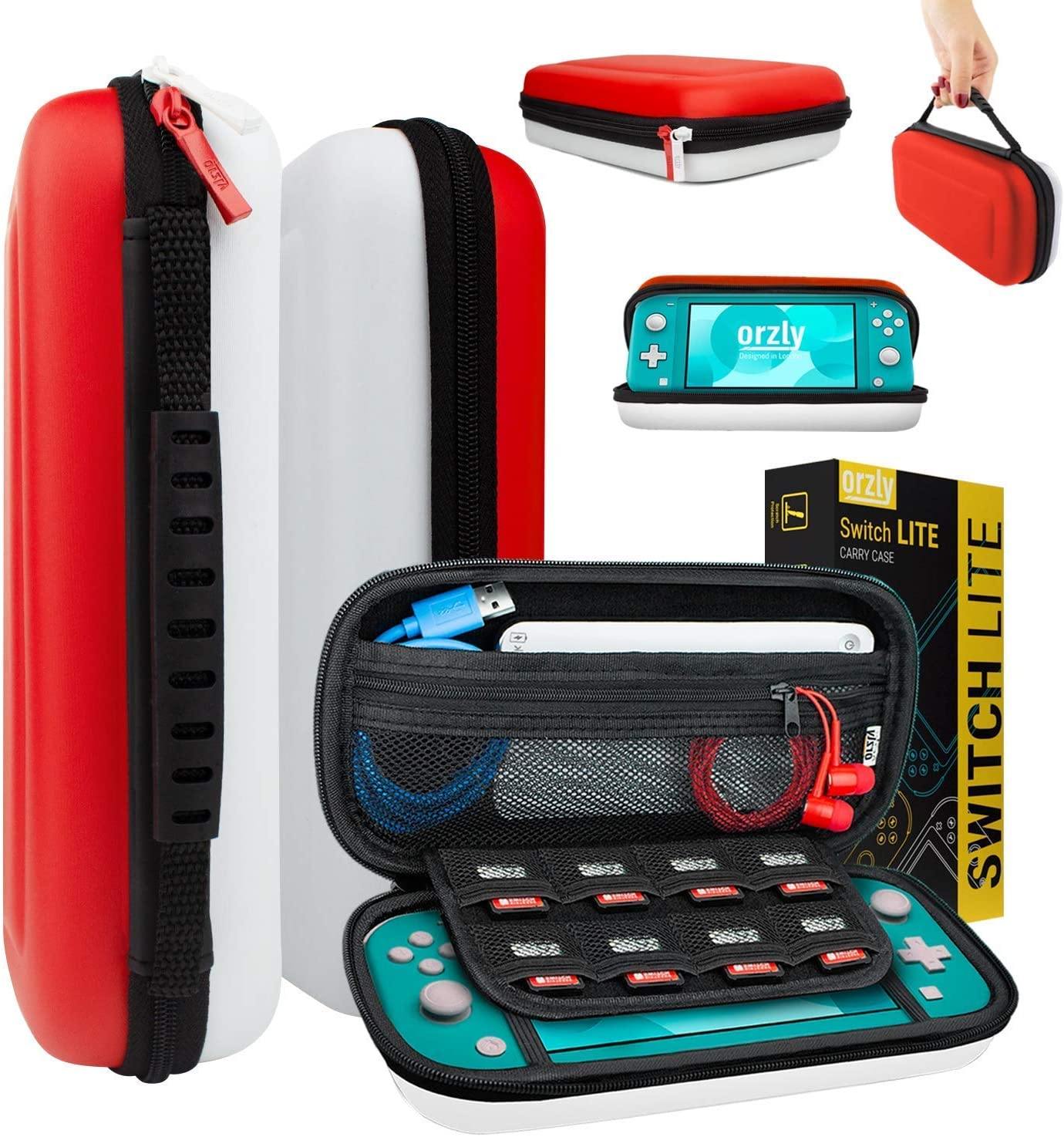 Orzly Case for Nintendo Switch Lite - Portable Travel Carry Case with Storage for Switch Lite Games & Accessories [Turquoise Blue Edition] - JOY2ESpree