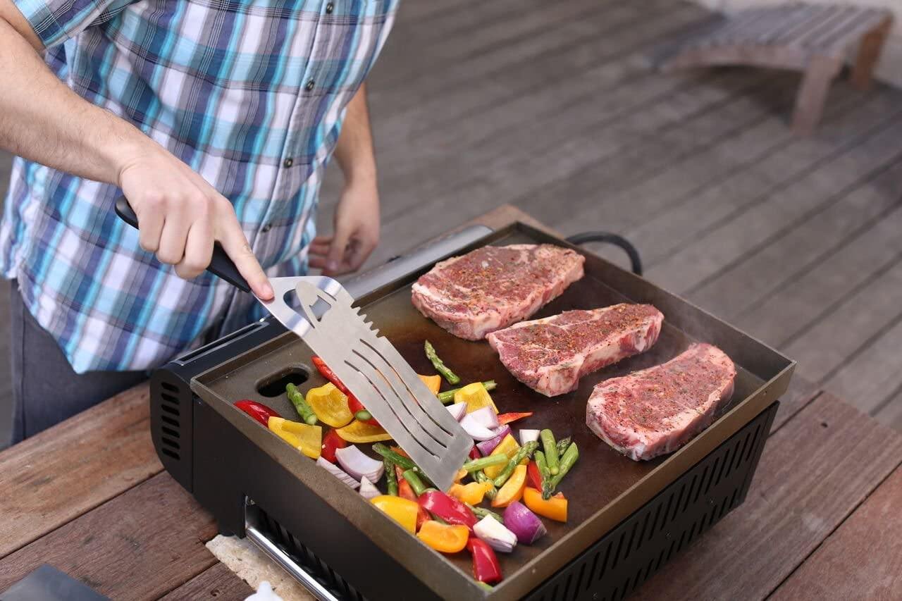 Cuisinart CGG-888 Grill Stainless Steel Lid 22-Inch Round Outdoor Flat Top Gas, 360° Griddle Cooking Center - JOY2ESpree