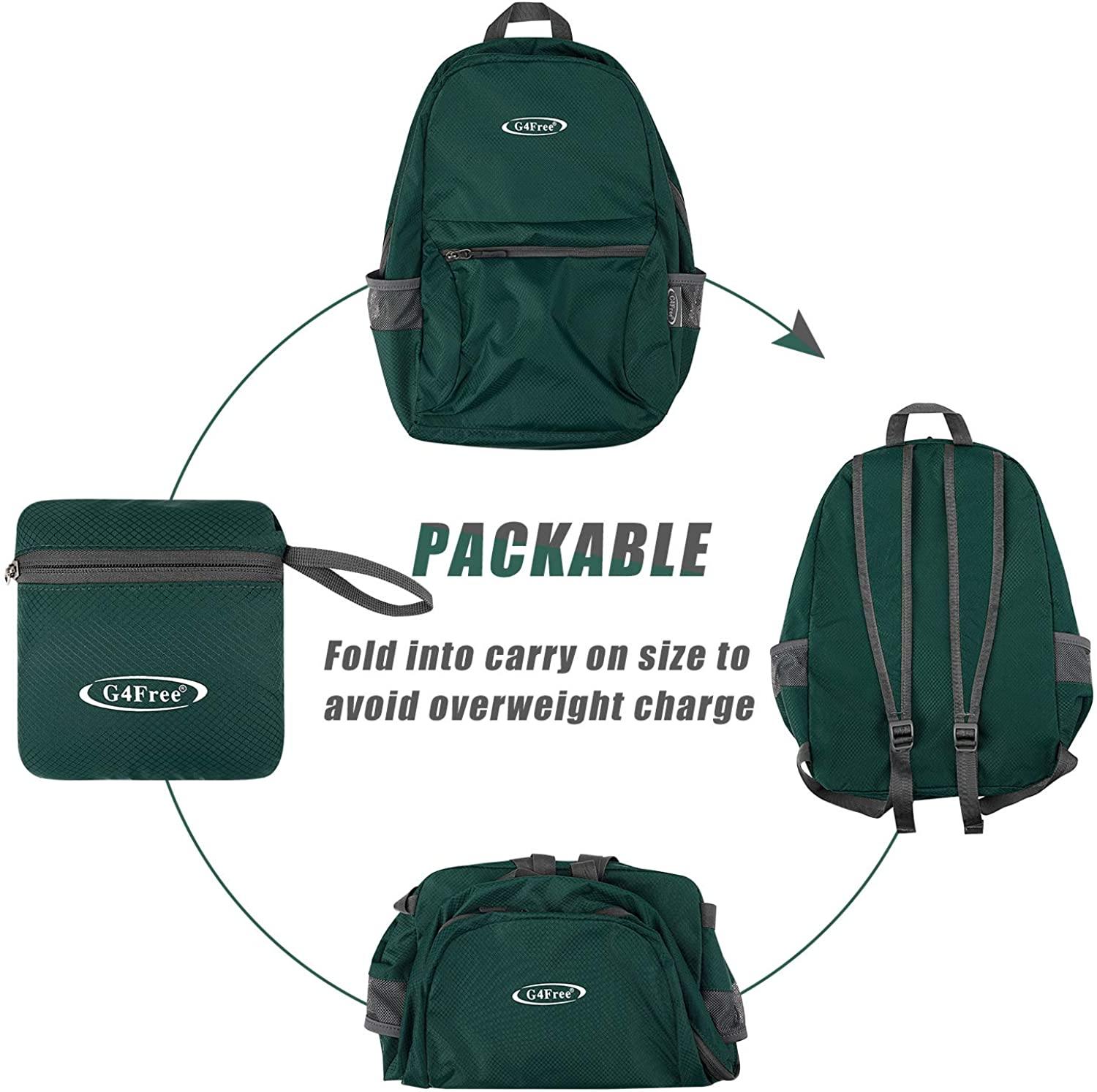 G4Free Ultra Lightweight Packable Backpack Travel Hiking Daypack Handy Foldable Water Resistant Camping Outdoor Backpack - JOY2ESpree