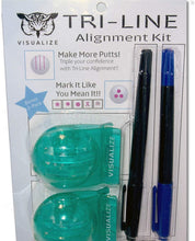 
                        
                          Load image into Gallery viewer, VISUALIZE TRI-LINE Golf Alignment Kit - (2-Pack) Unique 3 Line Golf Ball Marker - JOY2ESpree
                        
                      