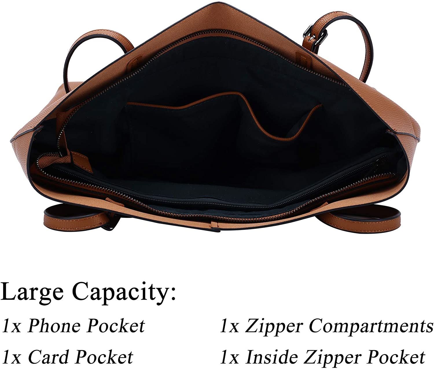 K.EYRE Women's Soft Faux Leather Tote Bag Purse Handbags Wallet Tote Shoulder Bag Purse Large Capacity