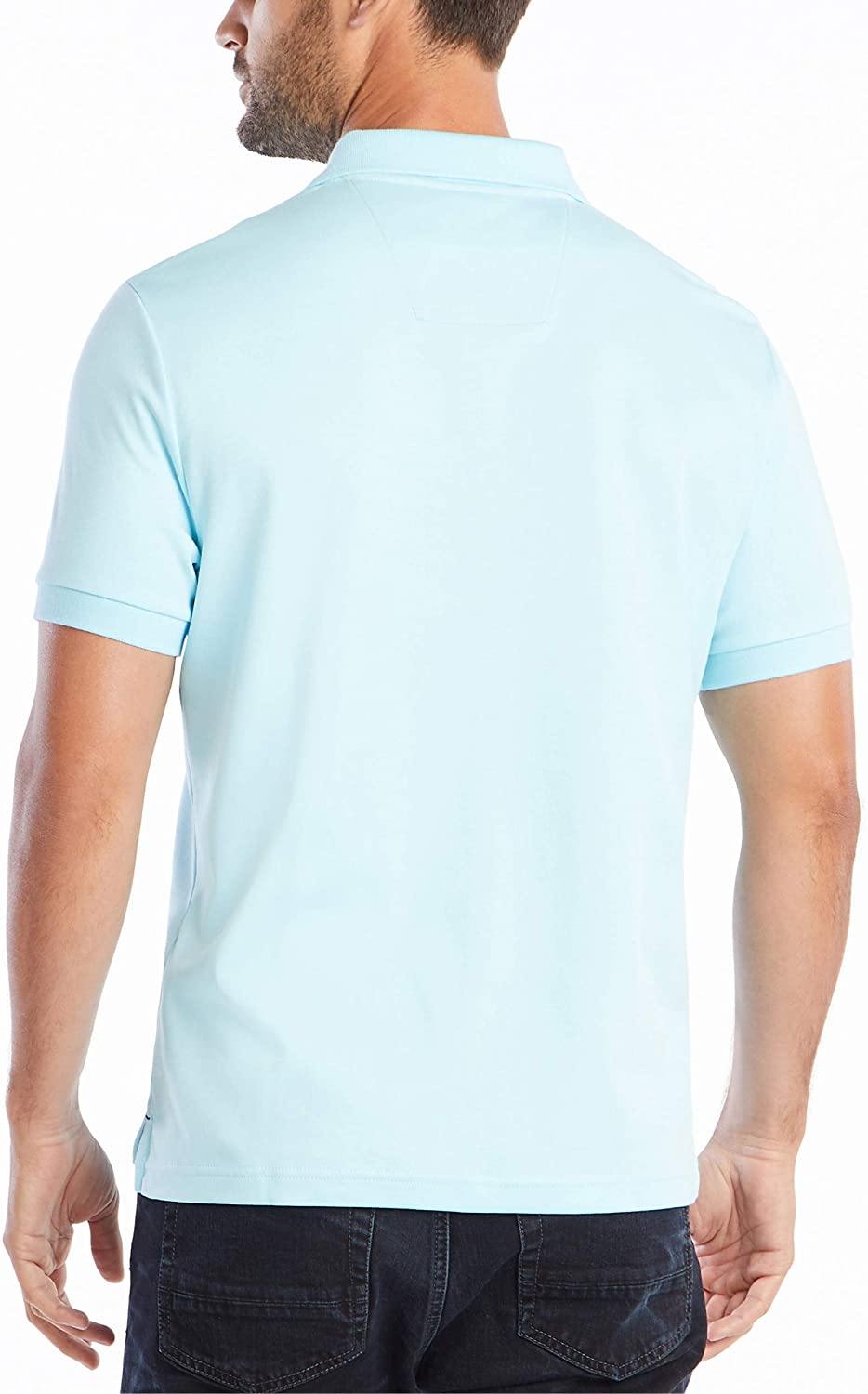 Nautica Men's Classic Fit Short Sleeve Solid Soft Cotton Polo Shirt - JOY2ESpree