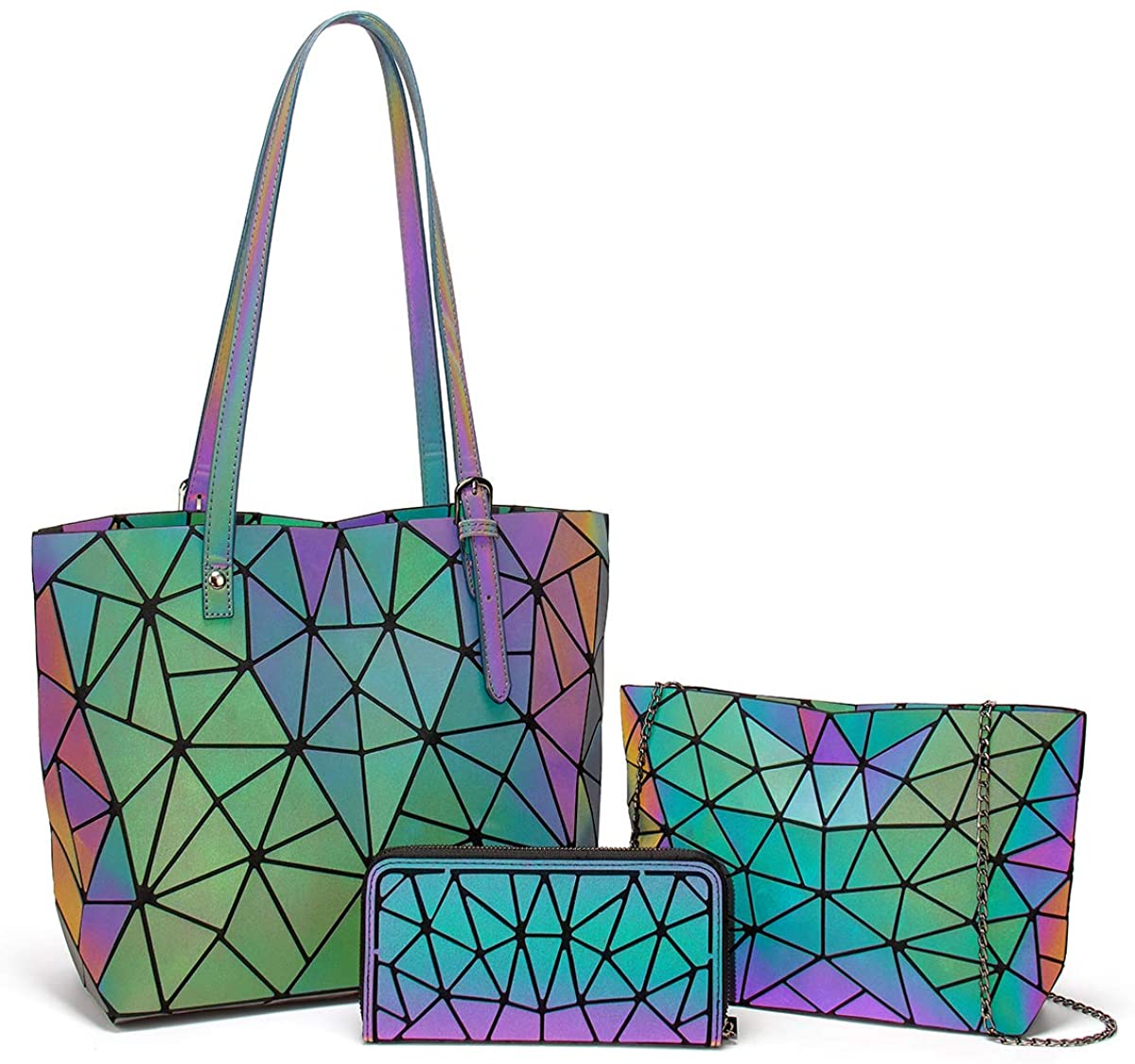 Women Fashion Handbags Wallet Tote Bag Shoulder Bag Top Handle Satchel Purse Set 4pcs