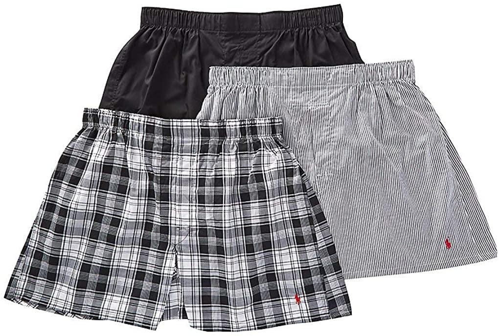 Polo Ralph Lauren Men's 3-Pack Classic Fit Packaged Woven Boxers