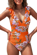 
                        
                          Muat gambar ke penampil Galeri, CUPSHE Women's V Neck One Piece Swimsuit Ruffled Lace Up Monokini
                        
                      