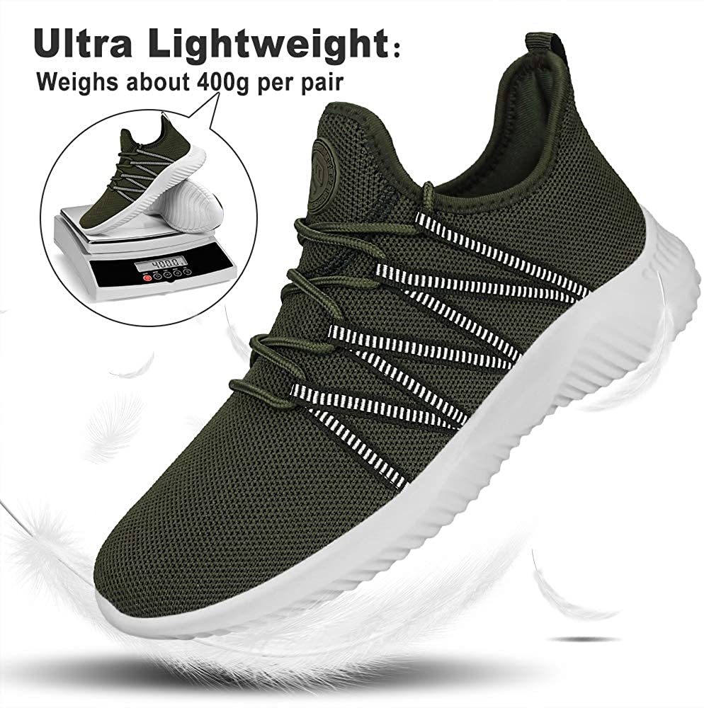 Feethit Mens Slip On Running Shoes Breathable Lightweight Comfortable Fashion Non Slip Sneakers for Men