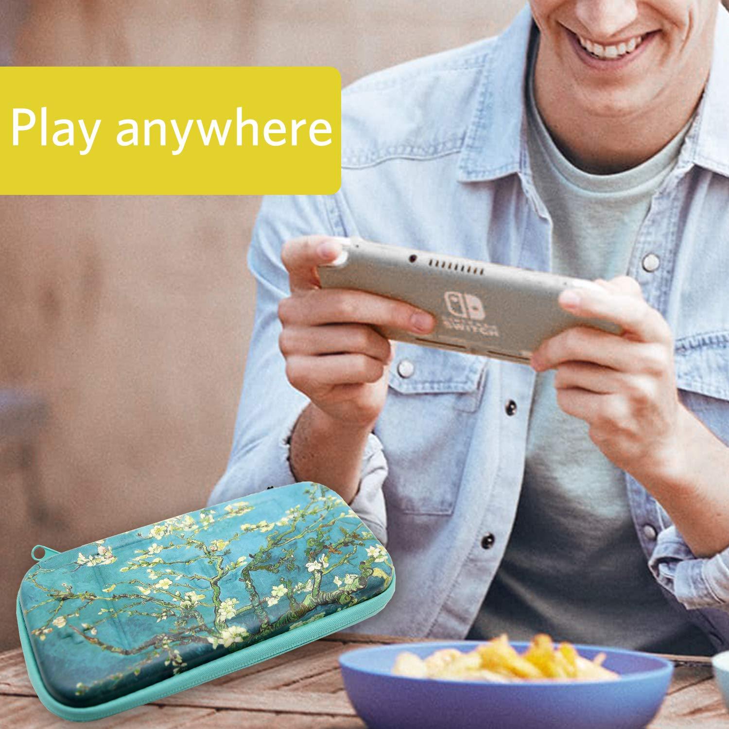 CoBak Carrying Case for Nintendo Switch Lite - with 1 Screen Protector, 1 Grip Case and 4 Thumb Grip Caps. - JOY2ESpree
