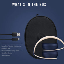 
                        
                          Load image into Gallery viewer, Beats Solo3 Wireless On-Ear Headphones - Apple W1 Headphone Chip, Class 1 Bluetooth, 40 Hours of Listening Time, Built-in Microphone - Satin Gold
                        
                      