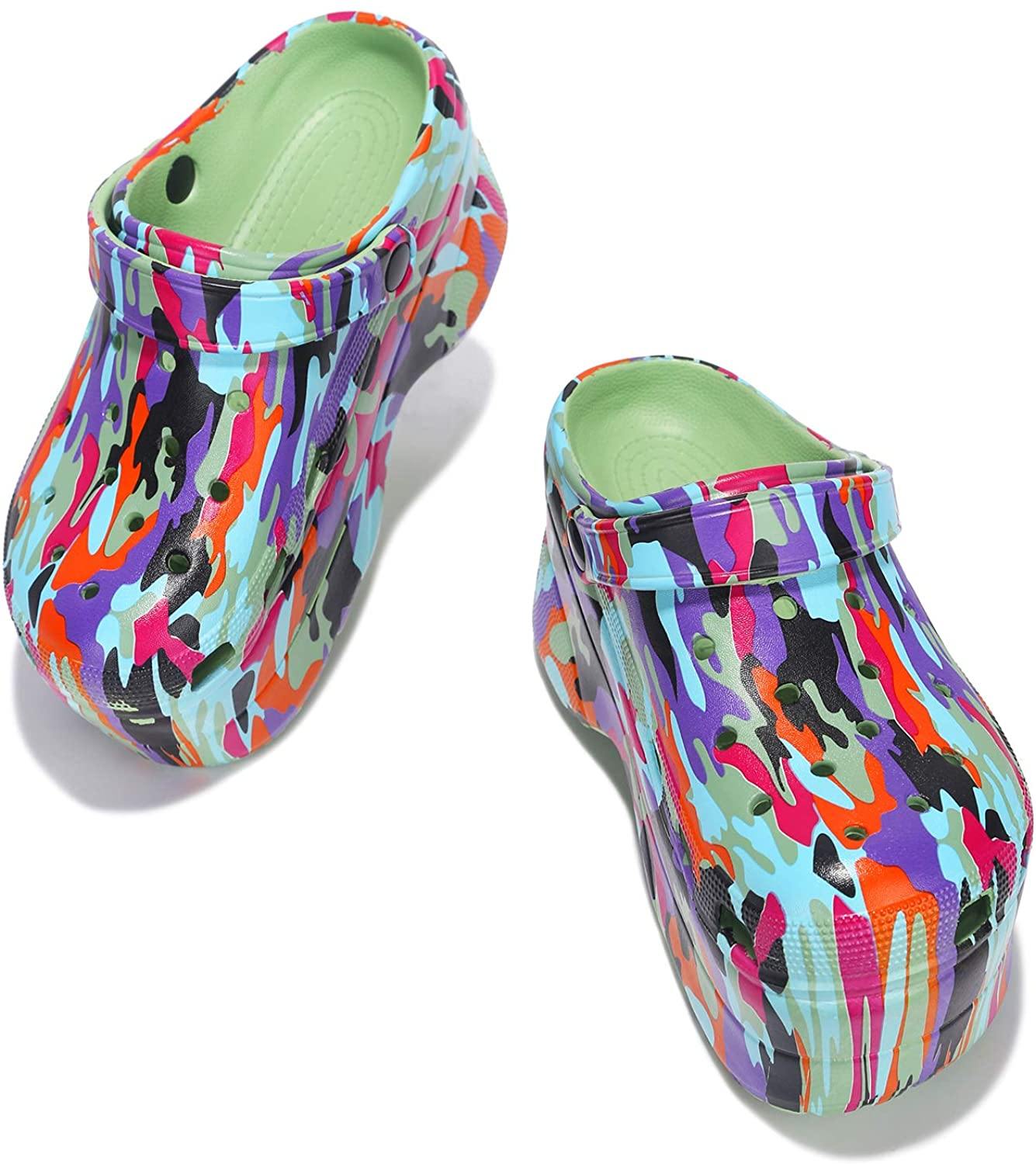 Cape Robbin Gardener Platform Clogs Slippers for Women, Women’s Fashion Comfortable Slip On Slides Shoes