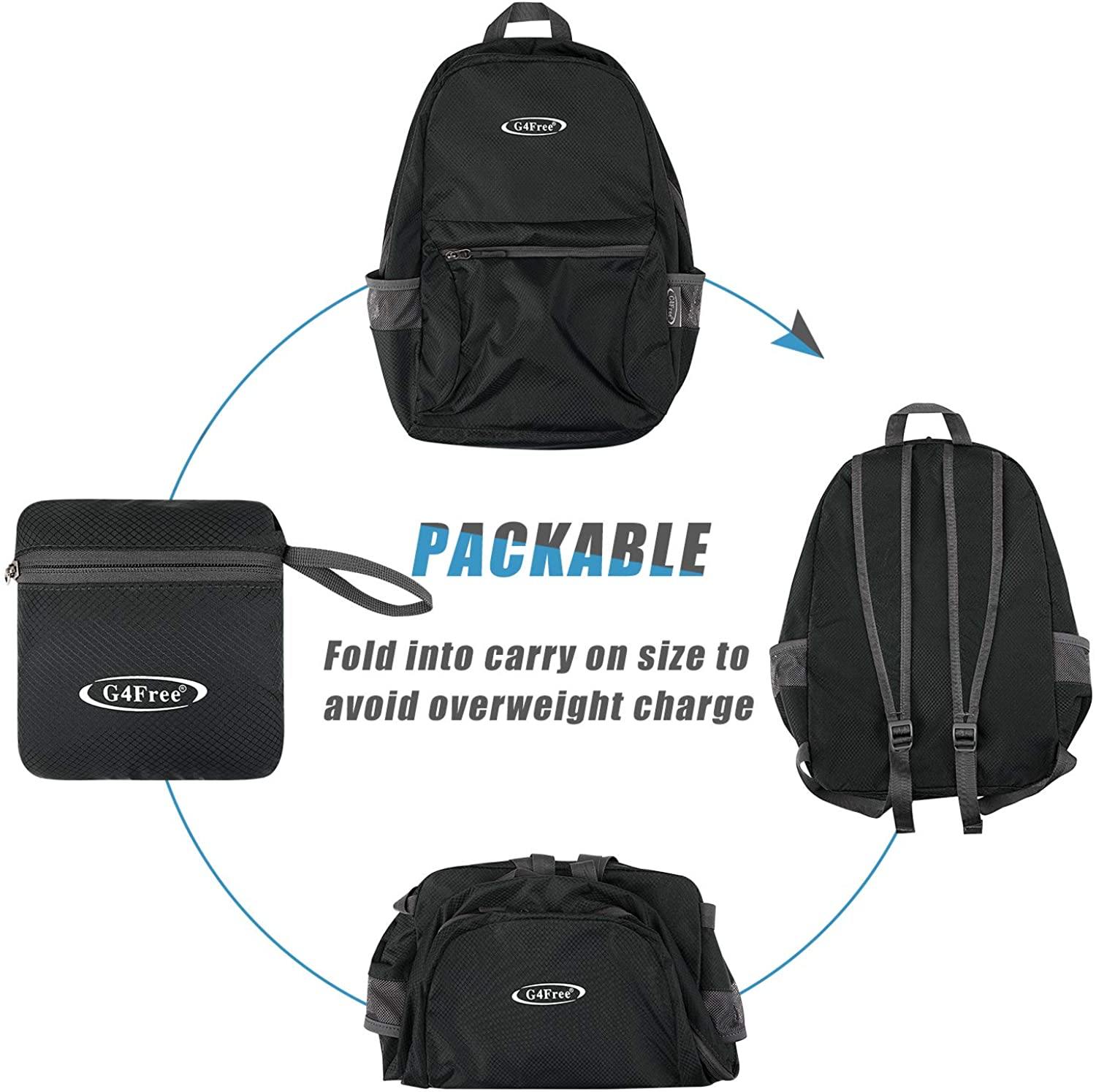 G4Free Ultra Lightweight Packable Backpack Travel Hiking Daypack Handy Foldable Water Resistant Camping Outdoor Backpack - JOY2ESpree