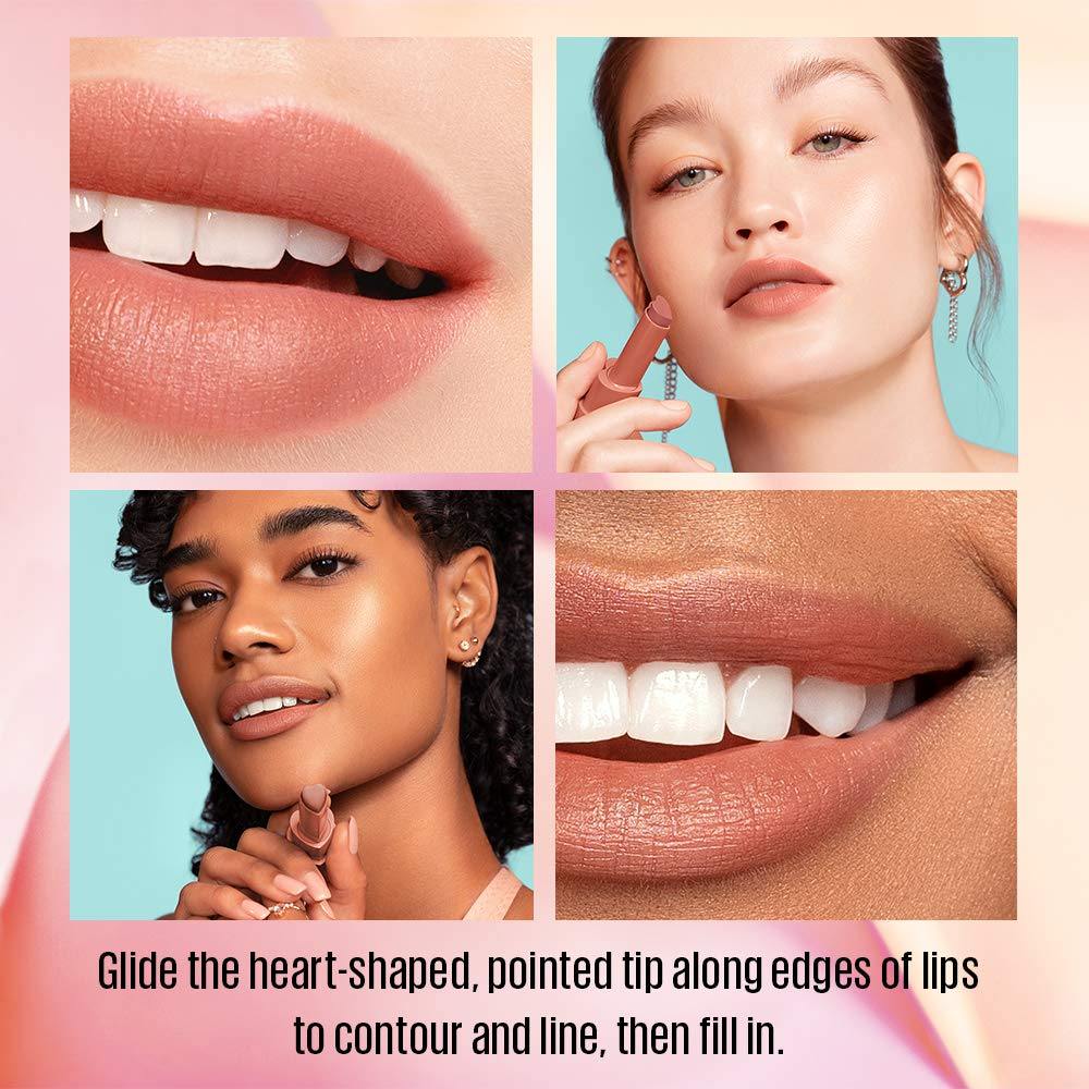 KAJA Air Heart | Lightweight Natural Finish Lipstick | 07 Lover - mauvy brown