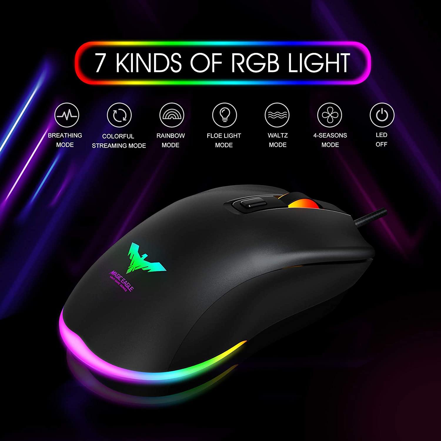 havit Wired Gaming Keyboard Mouse Combo LED Rainbow Backlit Gaming Keyboard - JOY2ESpree