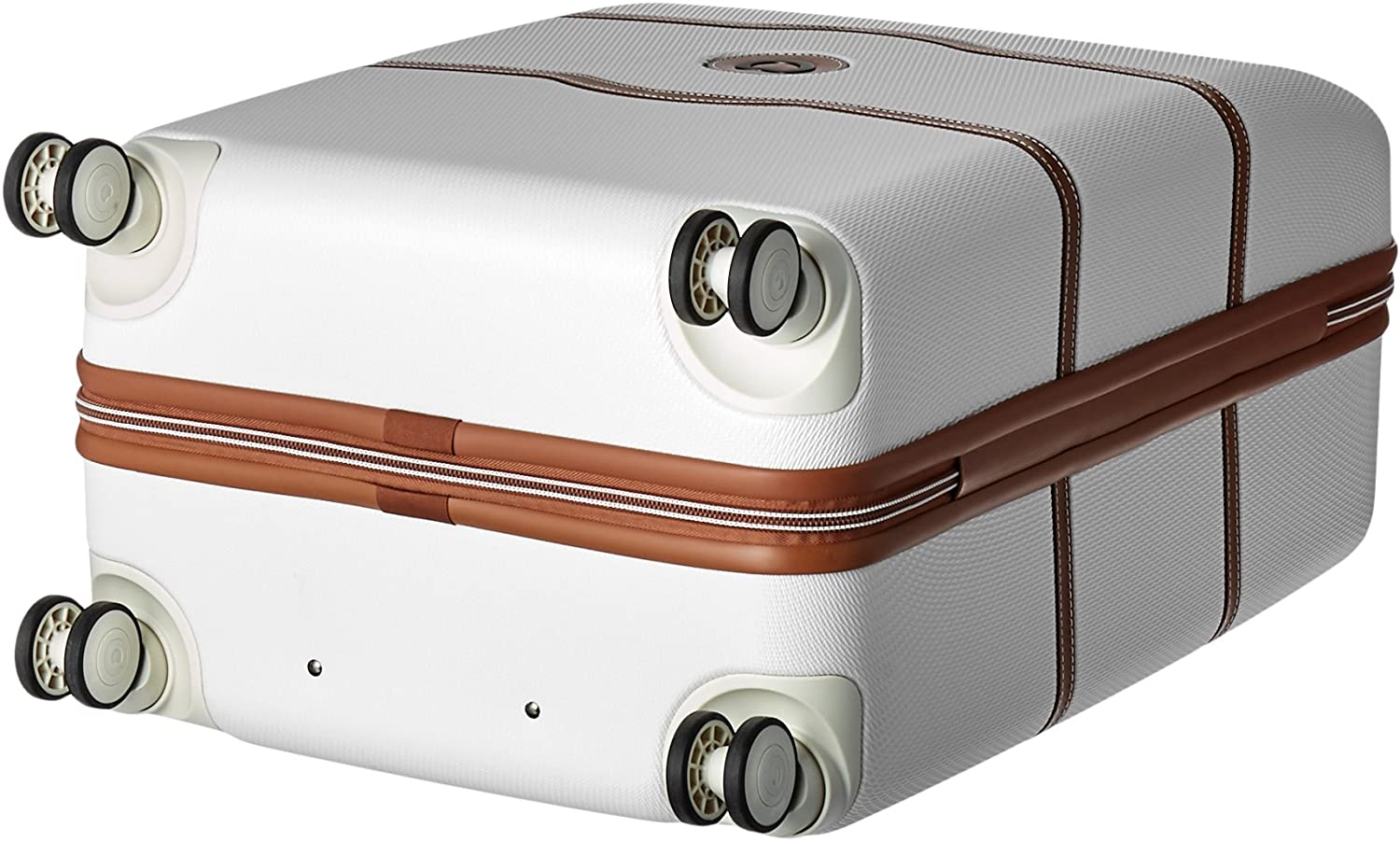 DELSEY Paris Chatelet Hardside Luggage with Spinner Wheels, Chocolate Brown, Checked-Large 28 Inch, with Brake