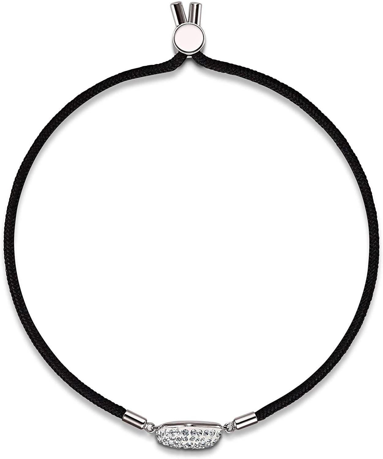 SWAROVSKI Women's Power Collection Elements Black Cord Band Crystal Bracelet Collection - JOY2ESpree
