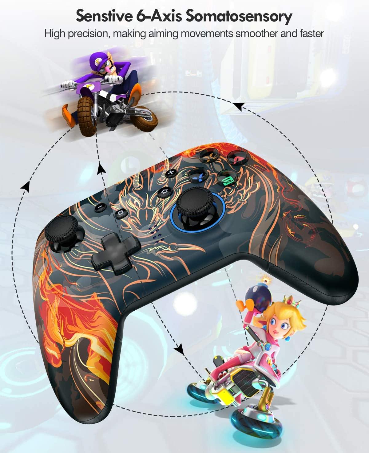 Wireless Controller for Nintendo Switch, Gamepad Joystick with Dual Vibration and Turbo for Switch, Pro, Windows XP/10/7/8/8.5 - JOY2ESpree