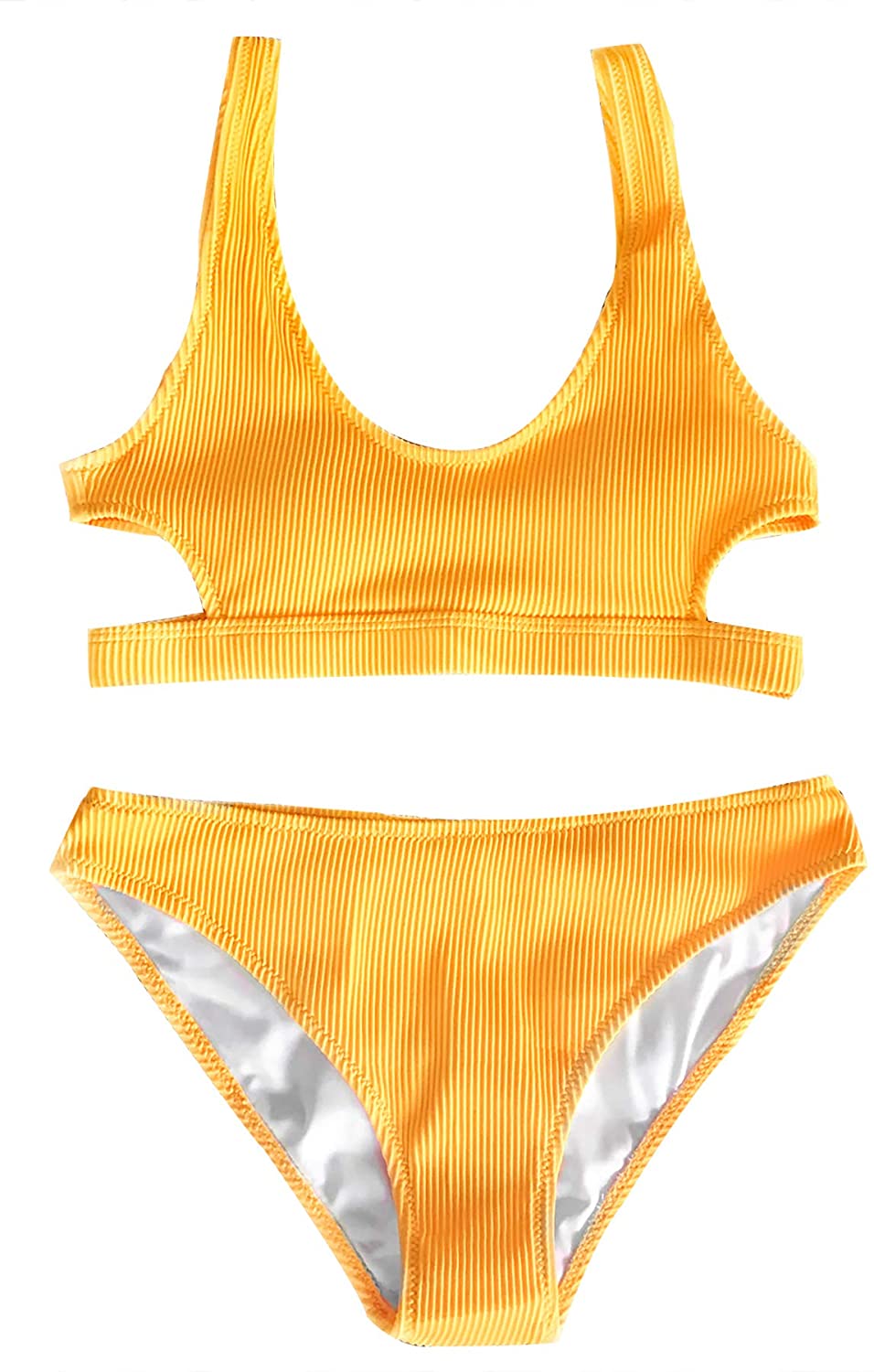 CUPSHE Women's Bikini Swimsuit Cutout Low Waist Two Piece Bathing Suit