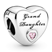 
                        
                          Load image into Gallery viewer, Pandora Jewelry Granddaughter's Love Cubic Zirconia Charm in Sterling Silver - JOY2ESpree
                        
                      