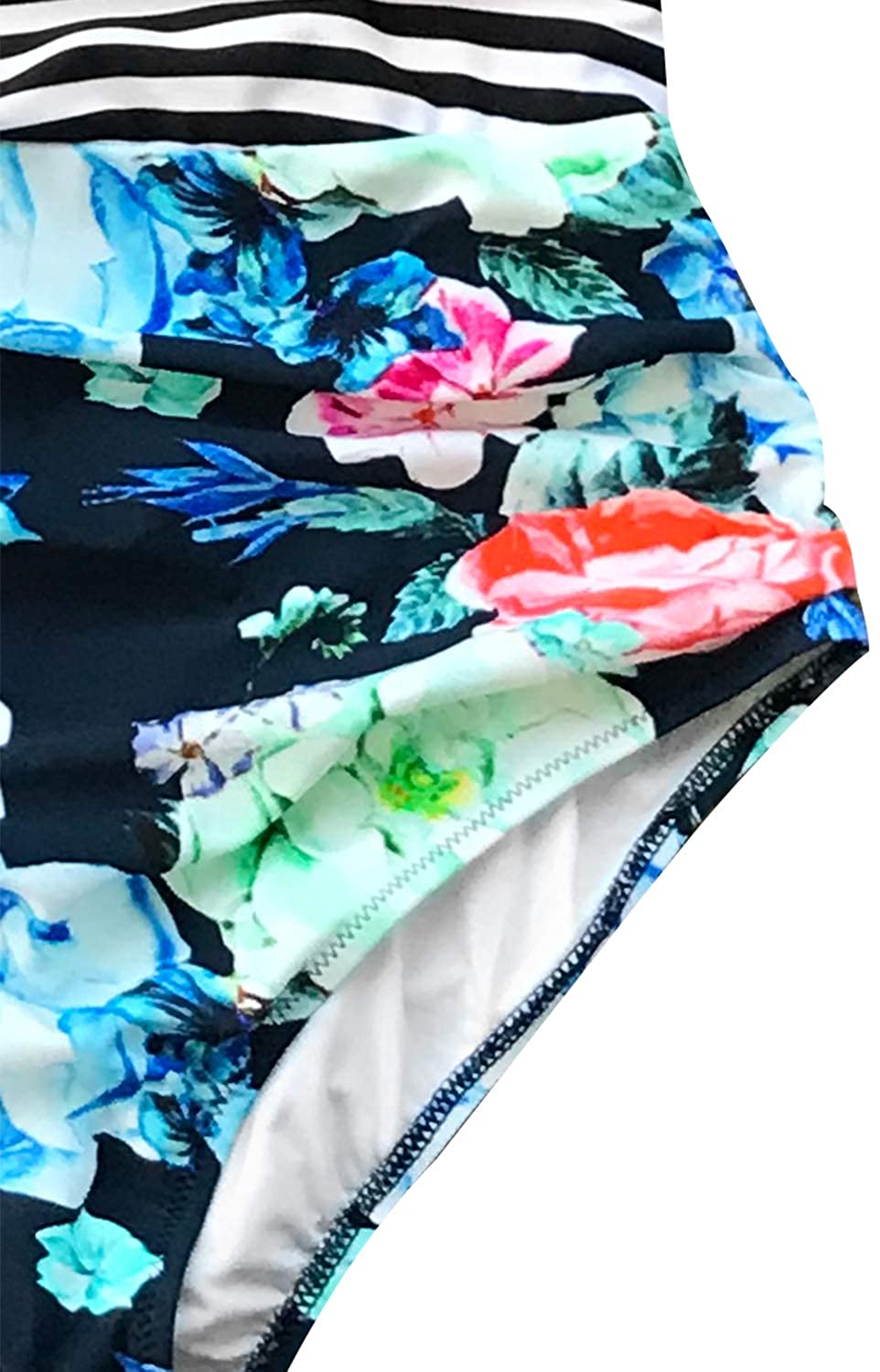 CUPSHE Women's One Piece Swimsuit Halter Plunge Neck Ruched Tummy Control Bathing Suits