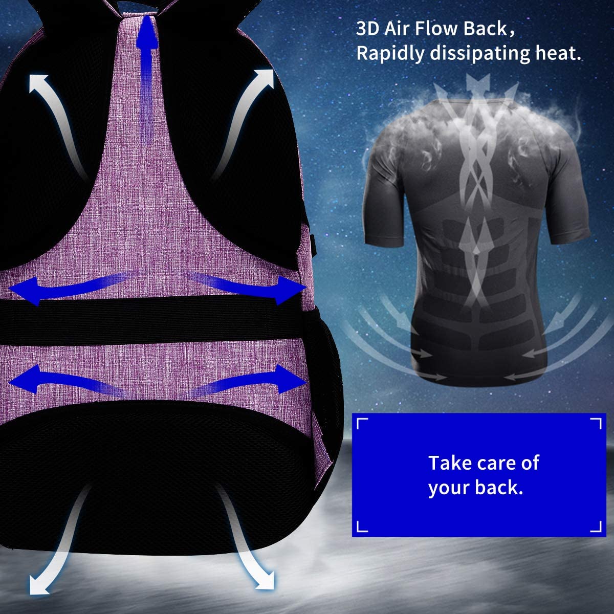 SHRRADOO Durable Anti Theft Laptop Backpack Travel Backpacks Bookbag