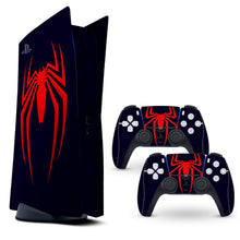 
                        
                          Load image into Gallery viewer, Ps5 skin "navy/red spider" protective wrap cover vinyl sticker decals - JOY2ESpree
                        
                      