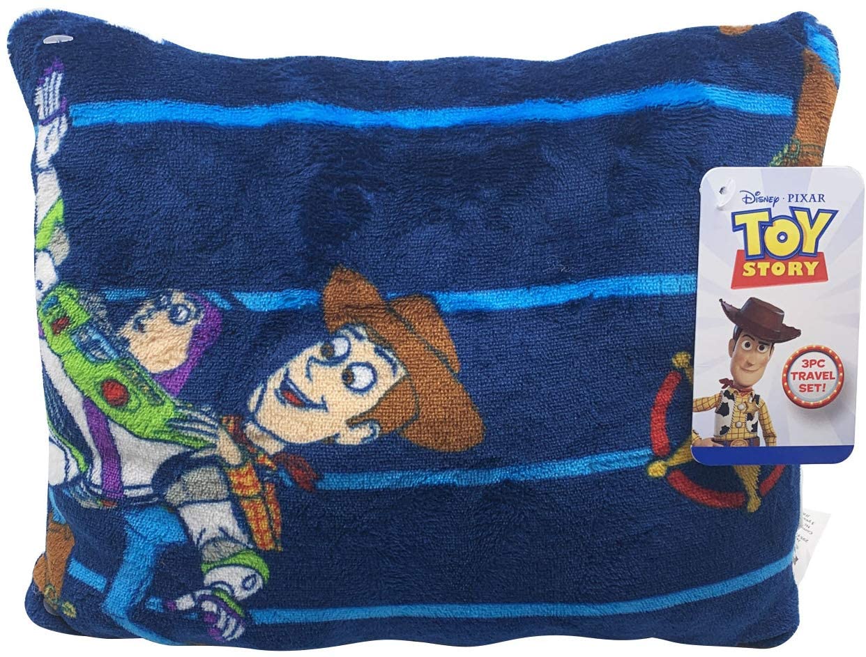 Jay Franco Mine craft Travel Set - 3 Piece Kids Travel Set Includes Blanket, Pillow