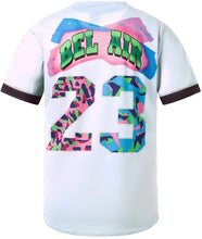 
                        
                          Muat gambar ke penampil Galeri, MOLPE 90s Hip Hop Clothing for Men and Women, Unisex Bel Air 23 Baseball Jersey, Mens Printed Urban Shirts for Party
                        
                      
