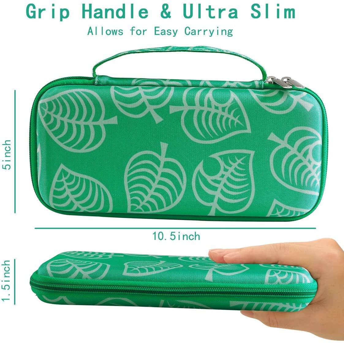 Carrying Case for Nintendo Switch,Travel Carry Cover Hard Shell Storage for Leaf Crossing NS Console and Accessories - JOY2ESpree