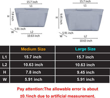 
                        
                          Load image into Gallery viewer, bridawn Nylon Tote Organizer Purse Insert Pocketbook Organizer Insert Handbag Divider with Handles Zipper Closure
                        
                      