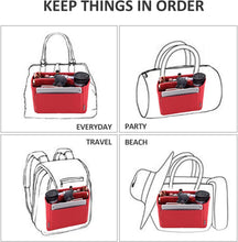 
                        
                          Load image into Gallery viewer, MA STRAP Purse Organizer with Detachable Zipper Pouch Multipurpose Felt Insert Bag Fit Speedy Neverfull Longchamp Tote
                        
                      