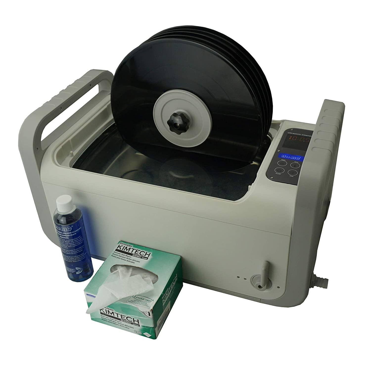 iSonic P4875II+MVR10 Motorized Ultrasonic Vinyl Record Cleaner, 110V (10-Records) - JOY2ESpree
