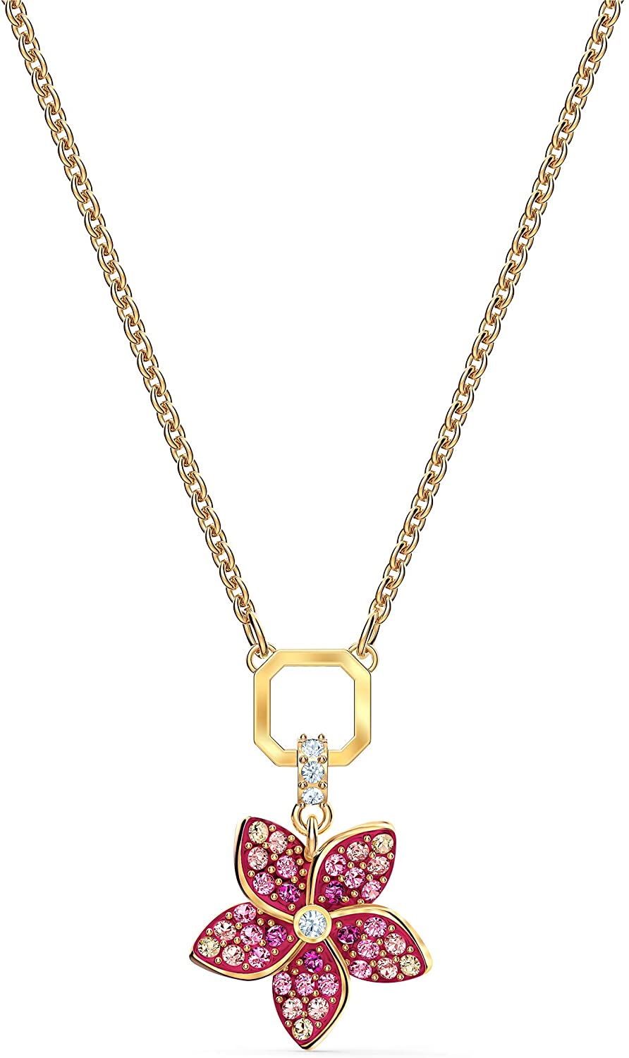 SWAROVSKI Women's Tropical Flower Pink Crystal Jewelry Collection - JOY2ESpree