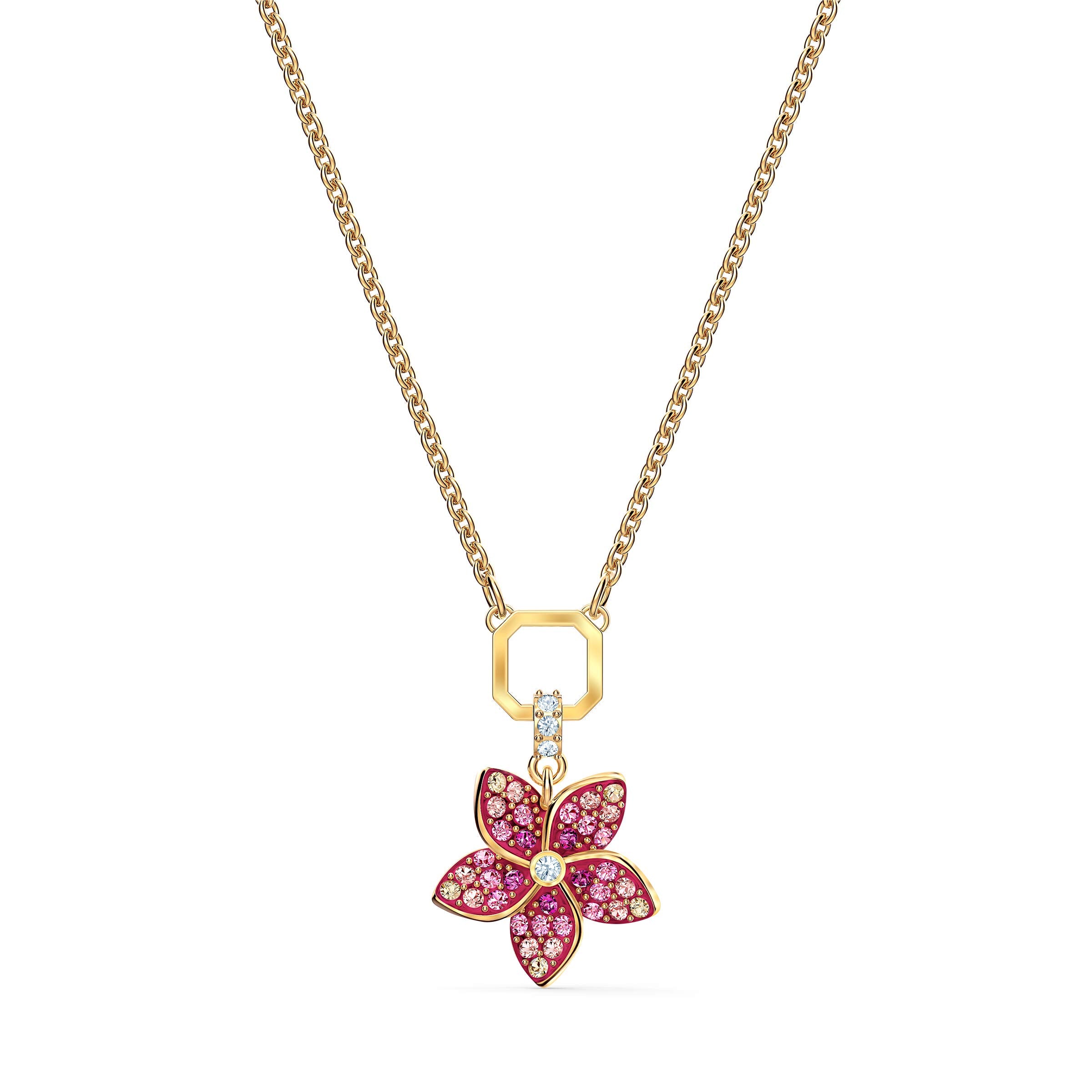 SWAROVSKI Women's Tropical Flower Pink Crystal Jewelry Collection - JOY2ESpree