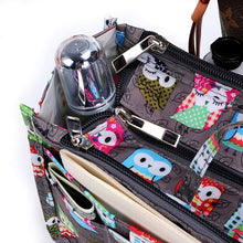
                        
                          Load image into Gallery viewer, BTSKY New Printing Handbag Organizers Inside Purse Insert-High Capacity 13 Pockets Bag Tote Organizer with Handle Peacock Flower
                        
                      