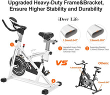 
                        
                          Load image into Gallery viewer, IDEER LIFE Indoor Cycling Bike Stationary Exercise Bike for Home Cardio Workout Smooth Drive - JOY2ESpree
                        
                      