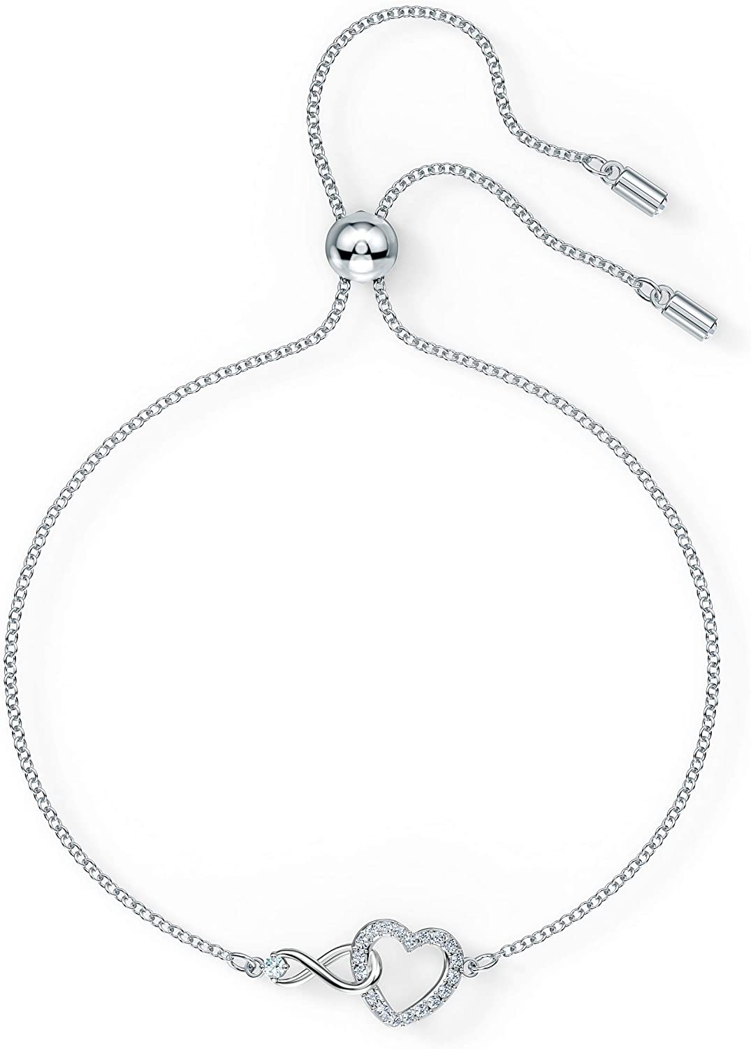 SWAROVSKI Women's Infinity Heart Jewelry Collection, Rose Gold Tone & Rhodium Finish, Clear Crystals - JOY2ESpree