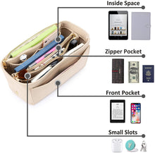 
                        
                          画像をギャラリービューアに読み込む, APSOONSELL Felt Purse Organizer Insert with Card Case, Tote Handbag Organizer Bag Insert with Zipper
                        
                      