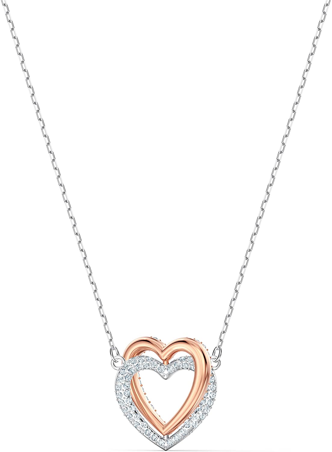SWAROVSKI Women's Infinity Heart Jewelry Collection, Rose Gold Tone & Rhodium Finish, Clear Crystals - JOY2ESpree