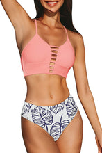 
                        
                          Load image into Gallery viewer, CUPSHE Women’s Bikini Swimsuit Floral Print Lace Up Strappy Two Piece Bathing Suit
                        
                      