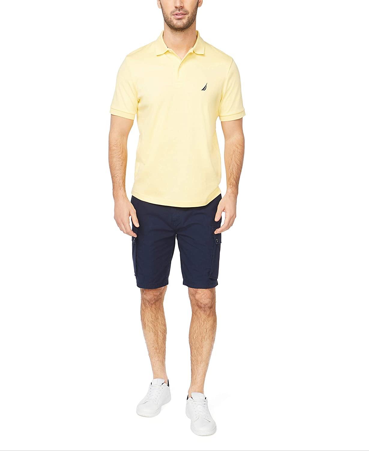 Nautica Men's Classic Fit Short Sleeve Solid Soft Cotton Polo Shirt - JOY2ESpree