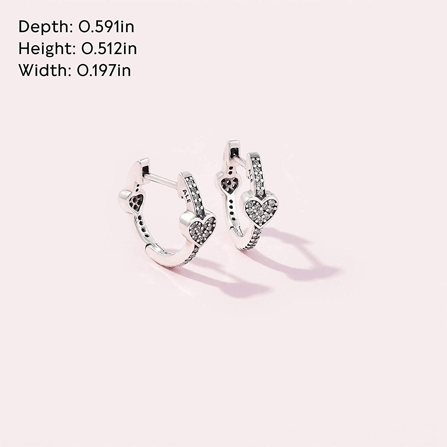 Pandora Rose Alluring Hearts Hoop Earrings - JOY2ESpree