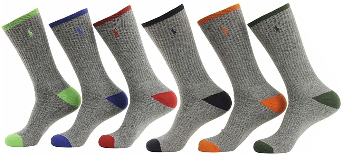 Polo Ralph Lauren 6-Pack Athletic Sports Long Socks