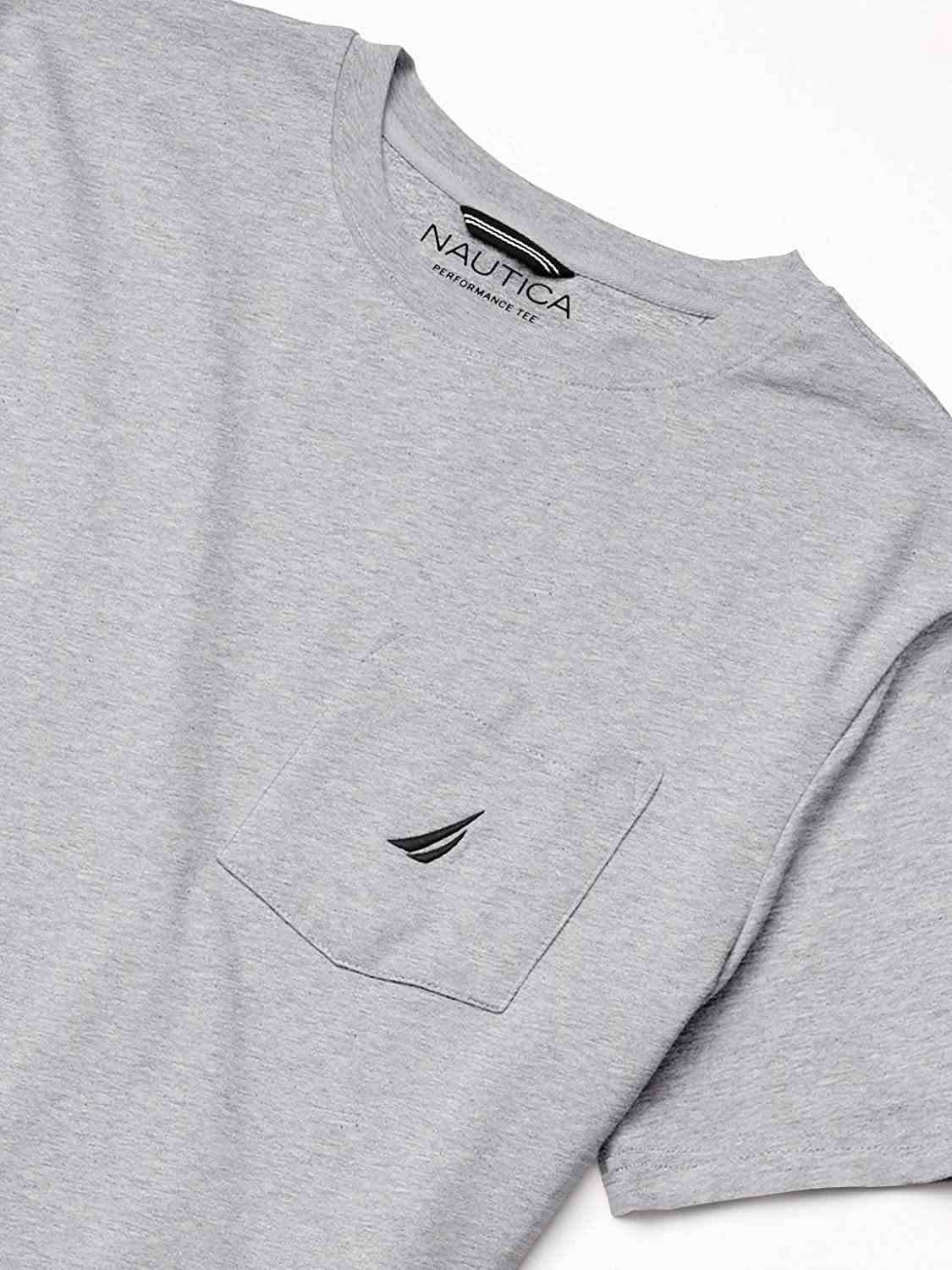 Nautica Men's Solid Crew Neck Short-Sleeve Pocket T-Shirt - JOY2ESpree